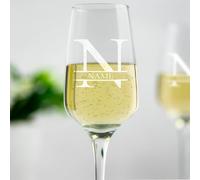 So Bespoke Personalised Modern Angled Champagne Flute Engraved Custom Glassware Personalized Glass for Prosecco Drink, Birthday Gift Idea