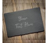 So Bespoke Personalised Slate Placemat Engraved Stone Serving Board Cheese Platter Personalized Chopping Board Tableware (Style I)