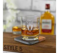 So Bespoke Personalised Wedding Whiskey Glass Gift | Engraved Whisky Glass for Groom, Groomsman Usher Best Man Gift Idea (Style W5)
