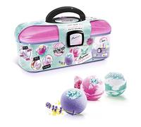 So Bomb DIY Bath Bomb Vanity Case - Make 4 Scented Bath Bombs in Under 2 Hours | Includes Fragrances, Crystal Salt, Molds & Carry Case | Creative Kit for Girls & Teens