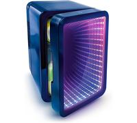 So Chill Mini Fridge Infinity Effect, Gamers, Students, Home/Car trips/Hangouts + More, USB Powered, Stickers Included, 4L/6 Cans, mirror effect door