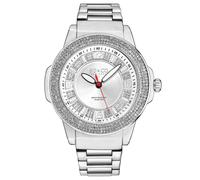 SO&CO Men's Madison 5565 48mm Quartz Watch with Crystal Studded Bezel & Silver Dial SO&CO Silver One Size