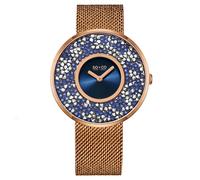 SO&CO Women's Chelsea 5223M 40mm Crystal Gem Dial Watch with Mesh Bracelet in Light Blue SO&CO Light Blue One Size