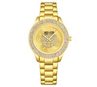 SO&CO Women's Madison 5532 38mm Quartz Watch with Crystals on Bezel & Inner Dial Stainless Steel Bracelet 18mm wide in Gold SO&CO Gold One Size