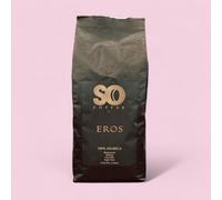 SO Coffee | EROS Premium 100% Arabica Wholebean Coffee | Costa Rica & Kenya Blend | Smooth Espresso with Nutmeg Aroma, Chocolate & Blackcurrant Notes | 227g or 1kg (1KG, Beans)