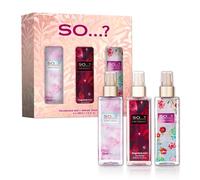 So…? Collection Fragrance Mist Gift Set, with Dark Romance, Floral Crush, & Sorbet Dream, Body Mist Fragrance Bundle Set (3x100ml)