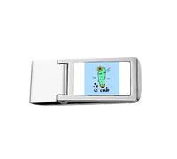 So Cute Cactus Art Deco Fashion Slim Money Clip Stainless Holder Pocket Wallet