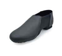 So Danca Jazz Leather Shoe with Arch Hugging Neoprene - JZ43 Java, Black, 3.5 Wide