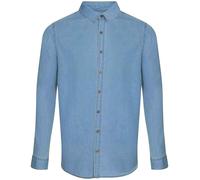 So Denim Mens Unisex Long Sleeve BLACK or BLUE Denim Shirt