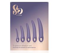 So Divine 5 Piece Dilator kit - 5 Progressive Sized dilators to Ease Vaginal Tightness - Medical Grade Silicone - Purple - Discreet delivery
