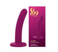 So Divine Date Night Slimline Silicone Dildo, 5 Inch, Pink and Purple, Waterproof, with Suction Cup Base