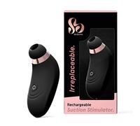 So Divine, Irreplaceable Clitoral Suction Stimulator Sex Toy Vibrator for Women, Black
