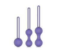 So Divine Kegel Ball kit - Pelvic Training Set - 3 Weighted Balls for Tightening and strengthening Pelvic Floor Muscles - Waterproof - Purple - Discreet delivery, 3.0 Count