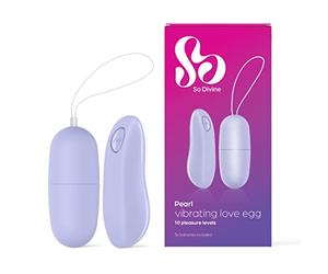 So Divine - Pearl 10 Function Vibrating Remote Control Love Egg - 3 speeds & 7 Functions - Discreet Portable Sex Toy for Couples & Women - Body Safe Silicone - Splashproof - Discreet Delivery.