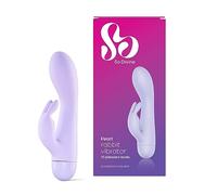 So Divine - Pearl Mini Rabbit Vibrator G-Spot & Clitoral Sex Toy for Women 10 Function - 3 Speeds & 7 Functions. Travel & Beginner Friendly, Splashproof with Discreet Delivery (Purple)