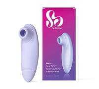 So Divine - Purple Pearl Pulsating Clitoral Suction Stimulator. Clit Sucker with 11 Suction Intensities. Waterproof Sex Toy for Women Made with Body Safe Silicone. Discreet Delivery.