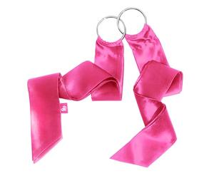 So Divine Silk Wrist Restraints, Pink Hand Ties with Clip-on Rings to Tie Your Partner’s Wrists, Ankles Together Or Clip to The Bed Frame Adjustable Silk Sash Bondage Handcuffs, Use As Blindfold.