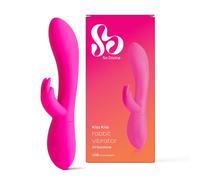 So Divine Women's Kiss Kiss Rechargeable Rabbit Vibrator in Pink So Divine Pink