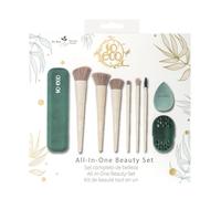 So Eco All-In-One Beauty Set - Vegan & Cruelty-Free Makeup Brush & Sponge Kit with Travel Case’s, Eco-Conscious Design for Face, Eyes & Brows