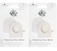 So Eco Cleansing Face Mitts White (Pack of 2)