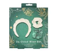 So Eco On Cloud Nine Set - Green Satin Scrunchie Set for Women - 2 Large Scrunchies & 1 Cloud Headband - Vegan & Cruelty-Free