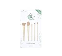So Eco Sculpting Makeup Brush Set - 5-Piece Vegan & Cruelty-Free Facial & Eye Brush Kit for Buffing, Blending & Shading, Soft Synthetic Bristles, Birchwood Handles, Plastic-Free Packaging