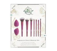 So Eco Signature Blend Makeup Brush & Sponge Set - 9 Piece Vegan & Cruelty Free Makeup Tool Kit with 7 Brushes & 2 Blending Sponges for Liquid, Cream & Powder Application