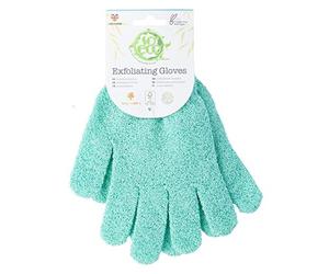 So Eco White Exfoliating Gloves - Textured Mitts for Smoother Skin, Reducing Acne & Ingrown Hairs, Made from Recycled Polyester Blend, Vegan & Cruelty-Free