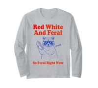 So Feral Right Now Sunglasses Raccoon Hot Dog Long Sleeve T-Shirt