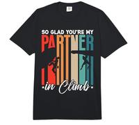 So Glad You're My Partner Retro Real Climbing Rock Climbing Comfort Colors Adult Heavyweight T-Shirt