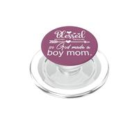 So God Makes Boy Mom Merch,Christian Boy Mom Jesus Boy Mama PopSockets PopGrip for MagSafe