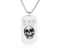 So Goth I'm Dead Personalized Necklace Dog Tag Pendant Necklaces for Men Women Memorial Jewelry Stainless Steel