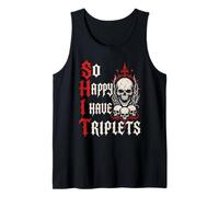 So Happy I Have Triplets 2026 Pregnancy Triplets Mom Tank Top