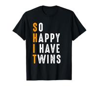 So Happy I Have Twins Design Father's Mother's Day T-Shirt