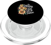 So Happy Im 25 Twice Christmas Sunflower Funny 50th birthday PopSockets PopGrip for MagSafe