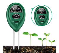 So il Moisture Meter, Soil pH Meter, 3 in 1 Plant Soil Testing Kit Soil Moisture/Light/pH Tester for Garden Care, Farm, Lawn, Indoor & Outdoor pH Testing(No Battery Required)