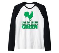 So Irish My Cock is Green Raglan Baseball Tee