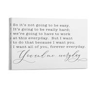 So It's Not Going To Be Easy Home Decor Bedroom Wall Art Print Frame-style 12x18inch(30x45cm)