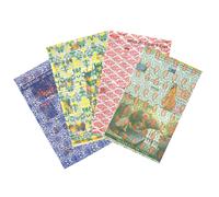 So Just Shop Upcycled Block Printed Wrapping Paper - 12 Sheets