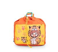 SO KAWAII Online Exclusive Drawstring Bag, Colourful and Adjustable Fabric Straps, Top Opening and Hook for Coin Purse, Gift Idea for Children and Teenagers, 33 x 36.5H x 11 cm, Tiggy