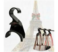 So Linda Set of 3 Handbag Hanger Hooks Black Premium Acrylic Wide Arched - Luxury Wardrobe Organizer for Designer Bags - Strong, Lightweight, Easy-to-Clean, Eiffel-Inspired Hangers for Handbag Straps