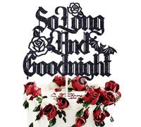 So Long and Goodnight Cake Topper, Funeral 30th Birthday Party Decorations | Emo Birthday Party Decoration, Halloween Bachelorette Engagement Wedding Party Photo Props, Goth Decor