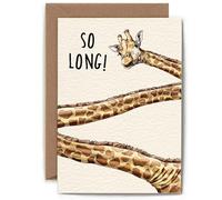 So Long - Giraffe Birthday Card - Designed and Printed in the UK