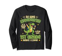 So Long Kindergarten Look Out 1st Grade Here I Come Dinosaur Long Sleeve T-Shirt