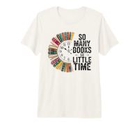 So Many Books Little Time, Retro Bookish Book Lover Premium T-Shirt