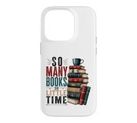 So Many Books Reading Lover Literary Design Case for iPhone 14 Pro