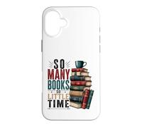So Many Books Reading Lover Literary Design Case for iPhone 16 Plus