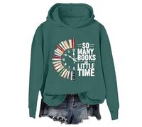 So Many Books So Little Time Hoodie & Sweatshirt Retro Bookish Reading Lover Book Sweatshirt Green