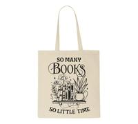 So many books so little time style two [RD26] tote style shopping bag