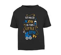 So Much Joy in This Little boy [BBY4] Short Sleeve Cotton Toddler t Shirt, 1-2 Years, Black